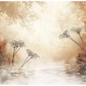 Fototapety - Fototapeta Krajobraz Vintage Brązowy Drzewa 400x280 cm Tapeta Do Sypialni Salonu Kuchni Na Flizelinie - miniaturka - grafika 1