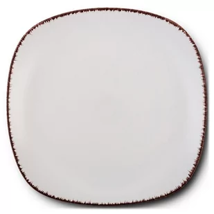 Nava Talerz Ceramiczny Kwadratowy Deserowy Płytki White Sugar 20 Cm - Talerze - miniaturka - grafika 1