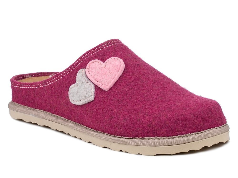 Kapcie damskie filcowe Inblu CS-37 pantofle domowe zakryte ciepłe różowe-37