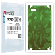 Szkła hartowane na telefon - Folia naklejka skórka strukturalna na TYŁ+BOKI do Apple iPhone 8 Plus - Moro | Camo Zielony - apgo SKINS - miniaturka - grafika 1