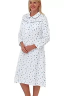 Piżamy damskie - Marlon Damska koszula nocna Candace ze szczotkowanej bawełny z nadrukiem Piotruś Pan, Sweetheart niebieski, 50-52 - miniaturka - grafika 1