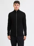 Swetry męskie - Jack & Jones Kardigan w kolorze czarnym - miniaturka - grafika 1