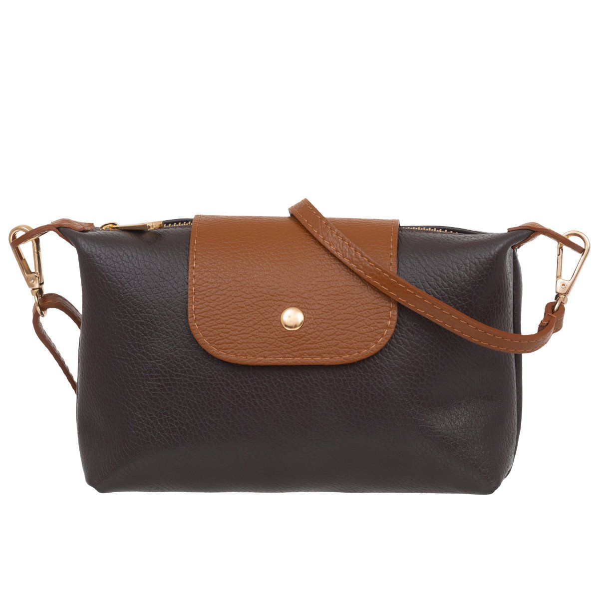 Torebka Skórzana Damska Vera Pelle Mattina Choco