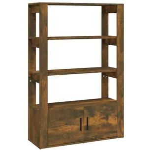 Szafka, przydymiony dąb, 80x30x119,5cm, materiał drewnopochodny - Szafki do salonu - miniaturka - grafika 3