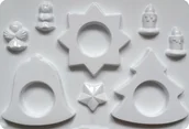 Akcesoria rzeźbiarskie - Święta Ozdoby Choinkowe 3D Foremka Formy Do Gipsu - miniaturka - grafika 1
