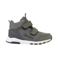 Buty dla dziewczynek - Viking Buty dziecięce Etne Mid GTX Walking Shoe uniseks, Oliwkowy Charcoal, 34 EU - miniaturka - grafika 1