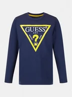 Bluzki damskie - Guess Bluzka L84I29 K8HM0 Granatowy Regular Fit - miniaturka - grafika 1