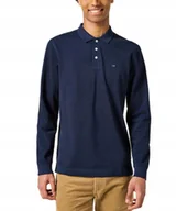 Koszulki męskie - Koszulka Wrangler LS REFINED POLO 112357287 Navy S - miniaturka - grafika 1