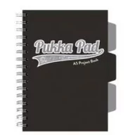 Zeszyty szkolne - Kołozeszyt Pukka Pad A5 Project Book Black & Grey czarny kratka - miniaturka - grafika 1
