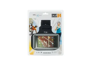 Natec OPASKA SPORTOWA NA RAMIĘ DO SMARTFONA X4 BLACK NET-0594 - Etui i futerały do telefonów - miniaturka - grafika 1