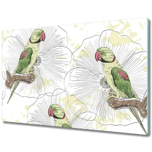 Szklane Deski Kuchenne z Unikalnymi Wzorami - Zielone papugi - 80x52 cm - Deski do krojenia Szklane Deski Kuchenne z Unikalnymi Wzorami - Zielone papugi - 80x52 cm - Deski do krojenia - miniaturka - grafika 1