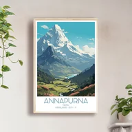 Obrazy i zdjęcia na płótnie - Nepal - Annapurna, Himalaje - Plakat, pamiątka dla podróżnika - miniaturka - grafika 1