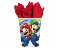 Miseczki i talerzyki dla dzieci - Kubeczki papierowe Super Mario 250 ml, 8 szt - miniaturka - grafika 1
