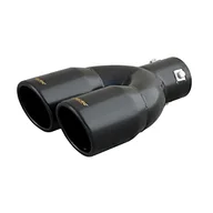 Układ wydechowy - akcesoria - Simoni Racing TRX/18N zacisk wydechowy podwójny okrągły w kolorze czarnym ze stali nierdzewnej, nachylony, uniwersalny - miniaturka - grafika 1