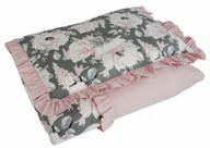 Pościel dla dzieci - Pościel do łóżeczka z falbanką 100x135 SZARA PEONIA - miniaturka - grafika 1