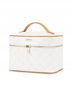 Kosmetyczki, organizery i kuferki - Kosmetyczka Damska Podróżna Duża Kuferek PUCCINI Biała Monogram QLXP0039-0 - miniaturka - grafika 1