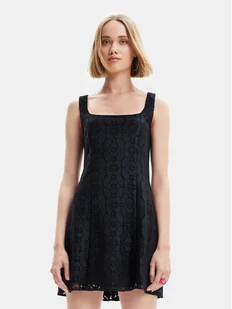 Desigual Sukienka letnia 23SWVW02 Czarny Slim Fit - Sukienki - miniaturka - grafika 1