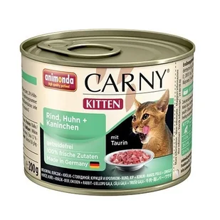 Animonda Carny Kitten smak wołowina kurczak i królik 12x200g - Mokra karma dla kotów - miniaturka - grafika 2