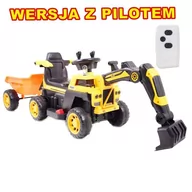 Pojazdy elektryczne dla dzieci - Traktor, Koparka Na Akumulator+przyczepa+pilot /hrb106 - miniaturka - grafika 1