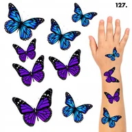 Zabawki kreatywne - TATUAŻE ZMYWALNE DLA DZIECI TYMCZASOWE MOTYLKI - 8 EL. / 150 WZORÓW - miniaturka - grafika 1