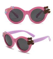 Okulary przeciwsłoneczne - Dziecięce 3-6 lat gumowe okulary przeciwsłoneczne polaryzacyjne POL-JR-68E róż/fiolet - miniaturka - grafika 1