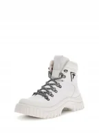 Botki damskie - GUESS BIAŁE BOTKI DAMSKIE Z WYSOKĄ PODESZWĄ Z LOGO 39 I1D - miniaturka - grafika 1