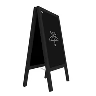 Tablice i flipcharty - Potykacz stojak reklamowy kredowy WODOODPORNY 150x61 cm CZARNA RAMA - miniaturka - grafika 1