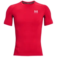 Koszulki sportowe męskie - Męska koszulka Under Armour HG Armour Comp SS Rozmiar: L / Kolor: czerwony - miniaturka - grafika 1