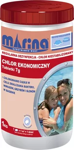 MARINA Chlor ekonomiczny Tabletki 1 kg - Akcesoria do basenów - miniaturka - grafika 1