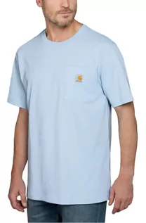 Koszulki sportowe męskie - Koszulka męska T-shirt Carhartt Heavyweight Pocket K87 HA9 Moonstone - grafika 1