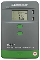Ładowarki i akumulatory - Solarny regulator ładowania MPPT z czujnikiem temperatury 30A 12V/24V LCD 2xUSB Bluetooth APP GEL LiFePO4 Qoltec - miniaturka - grafika 1