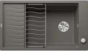Zlewozmywaki - Zlewozmywak granitowy BLANCO Elon XL 8 S Silgranit Wulkaniczny szary + kratka ociekowa 527256 - miniaturka - grafika 1