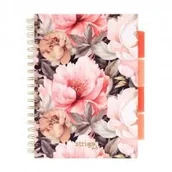 Zeszyty szkolne - Kołozeszyt Pads B5100k kratka Kwiaty beżowy - miniaturka - grafika 1