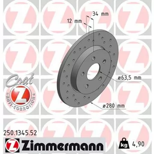 Tarcza hamulcowa ZIMMERMANN 250.1345.52 - Tarcze hamulcowe - miniaturka - grafika 1