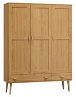 Szafy - Szafa sosnowa Venuci 3D nr2 wieszak/półki szuflada 117 cm olcha - miniaturka - grafika 1