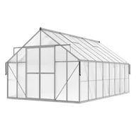 Szklarnie ogrodowe - Szklarnia Ogrodowa Poliwęglan Duża Slide-In 489x305cm Srebrna UV - miniaturka - grafika 1