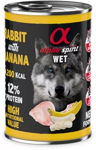 ALPHA SPIRIT KRÓLIK Z BANANEM 400g - Mokra karma dla psów - miniaturka - grafika 1