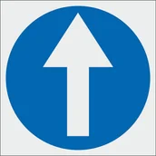 Akcesoria BHP - Tablica Nakaz jazdy prosto 60x60cm PCV 3mm odblask - miniaturka - grafika 1