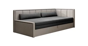 Sofa rozkładana z funkcją spania FULGEO szara/jasnoszara prawa - Sofy i kanapy - miniaturka - grafika 1