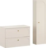 Meble łazienkowe - Zestaw meblowy 80cm z blatem i Szafką wysoką - miniaturka - grafika 1
