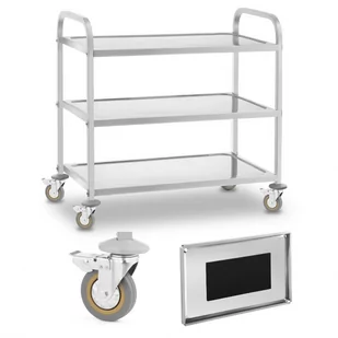Royal Catering Wózek kelnerski - 3 półki - do 480 kg RCSW 3 RCSW 3 - Wózki na żywność - miniaturka - grafika 1