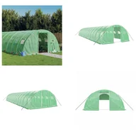 Szklarnie ogrodowe - vidaXL Szklarnia z ramą stalową zielona 56 m² 14x4x2 m - Szklarnia - Szklarnie - Tunel foliowy - Szklarnia wolnostojąca - miniaturka - grafika 1