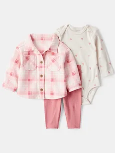carter's 3-częściowy zestaw w kolorze jasnoróżowo-kremowym - Body dla niemowląt - miniaturka - grafika 1