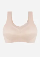 Biustonosze - Beżowy Sportowy Biustonosz z Usztywnieniem Ozdobiony Siateczkową Wstawką Edalissa - miniaturka - grafika 1