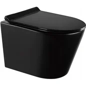 Miski WC - Miska WC Rimless z deską wolnoopadającą slim MEXEN Rico, czarna matowa - miniaturka - grafika 1