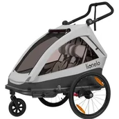 Przyczepki rowerowe - Przyczepka rowerowa LIONELO Cama Szary - miniaturka - grafika 1