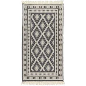 Dywany - Dywan Kilim 70 x 140 cm ramka szary - miniaturka - grafika 1