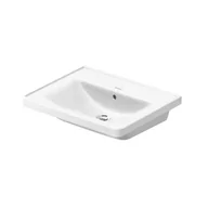 Umywalki - Duravit D-Neo Umywalka meblowa 60x48 cm bez otworu na baterię biała Alpin 2367600060 - miniaturka - grafika 1