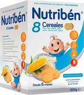 Szybkie dania obiadowe - Płatki zbożowe dla dzieci Nutriben 8 Cereals with Maria crackers 600 g (8430094056379) - miniaturka - grafika 1