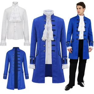 Strój Kostium Przebranie Frak Koszula Książę Arystokrata Sędzia Barok Cosplay Xs / S - Stroje karnawałowe - miniaturka - grafika 1